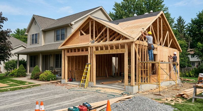 Attached Garage Construction in Conroe, TX