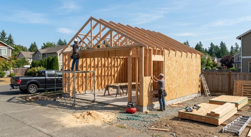Four Car Garage Installation in Conroe, TX